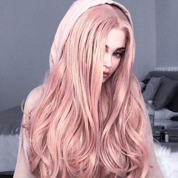 - ♥️ 24” PINK GOLD BODY WAVY LACEFRONT FRONT WIG *NEW*